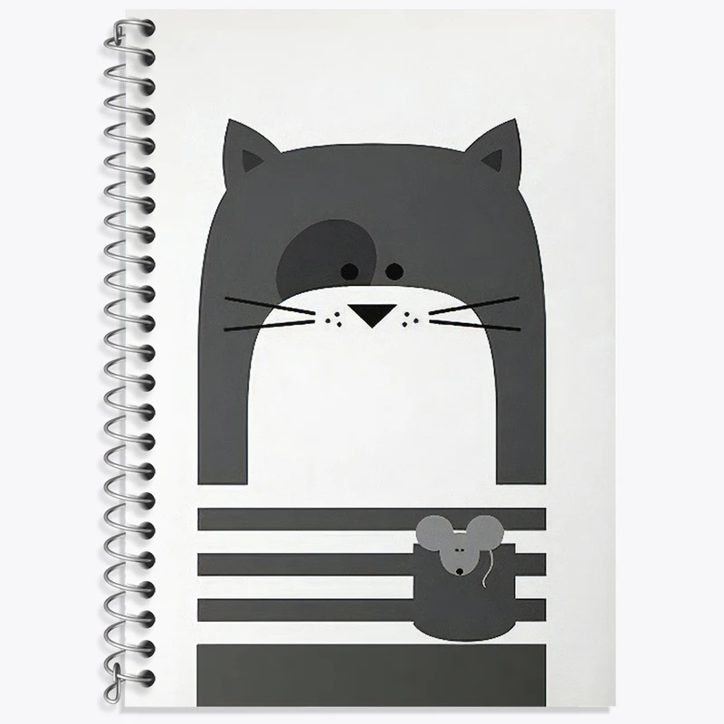 دفتر نت موسیقی 50 برگ خندالو طرح گربه و موش بامزه کد F3169