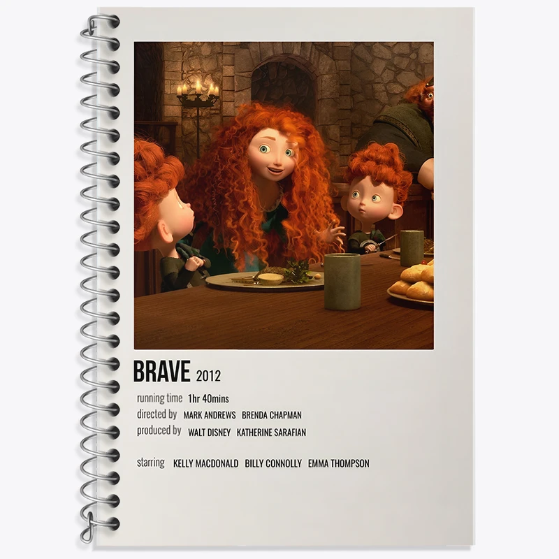 دفتر زبان 50 برگ خندالو مدل دو خط طرح دلیر (Brave) کد F13251