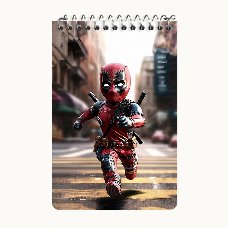 دفتر یادداشت 50 برگ خندالو طرح ددپول مارول (Marvel) کد F4391