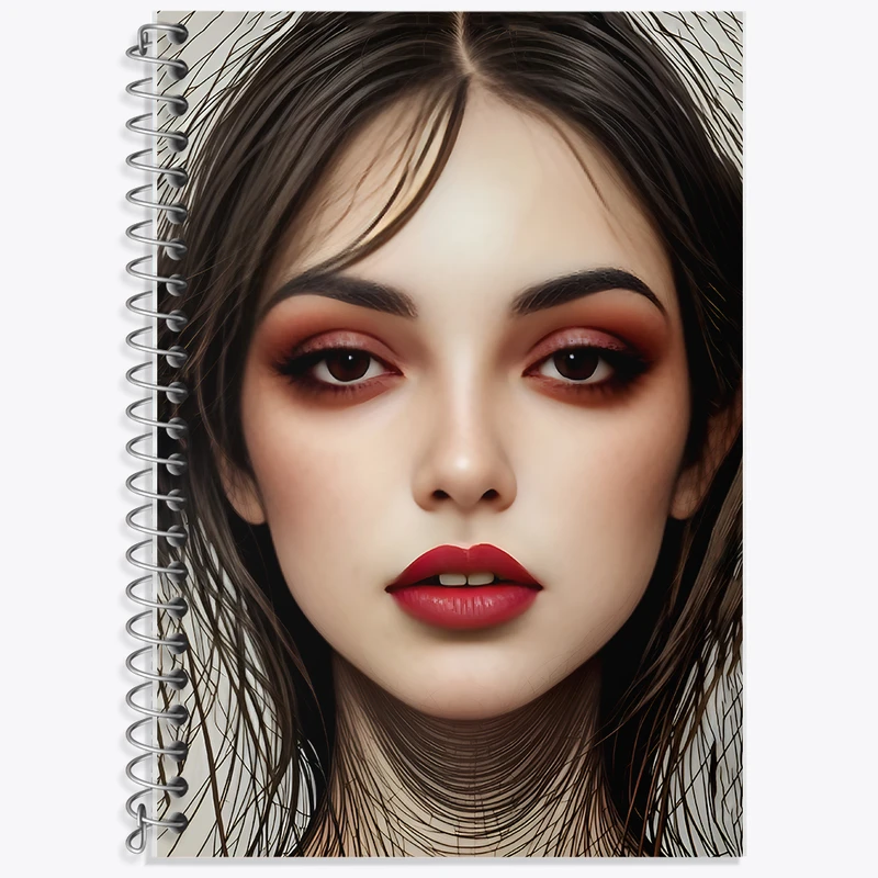 دفتر زبان 50 برگ خندالو مدل دو خط طرح دخترانه کد F11698