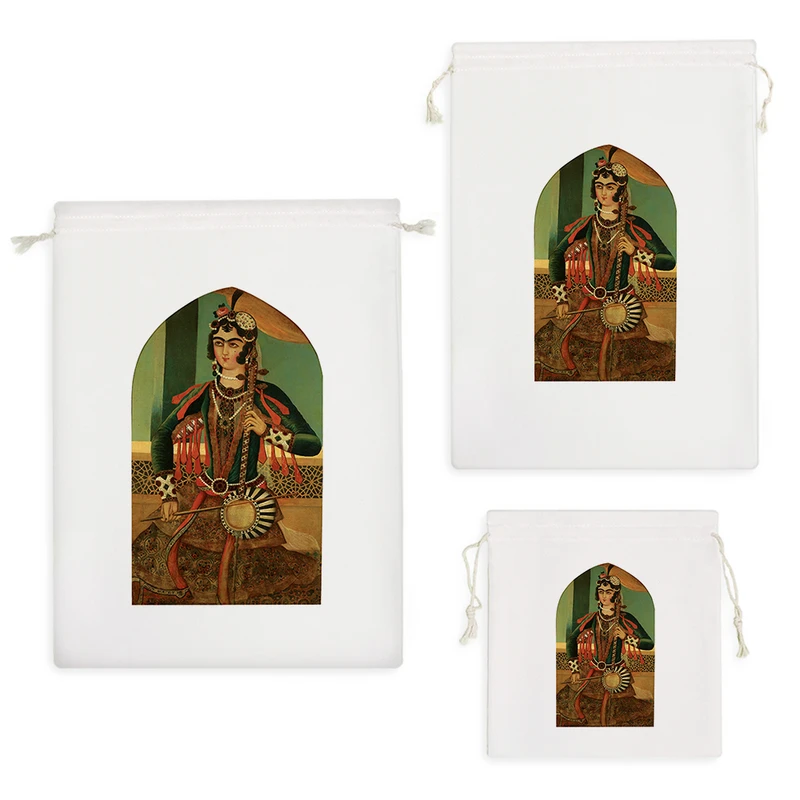 نظم دهنده خندالو مدل نقاشی دوره قاجار کد H621 مجموعه 3 عددی