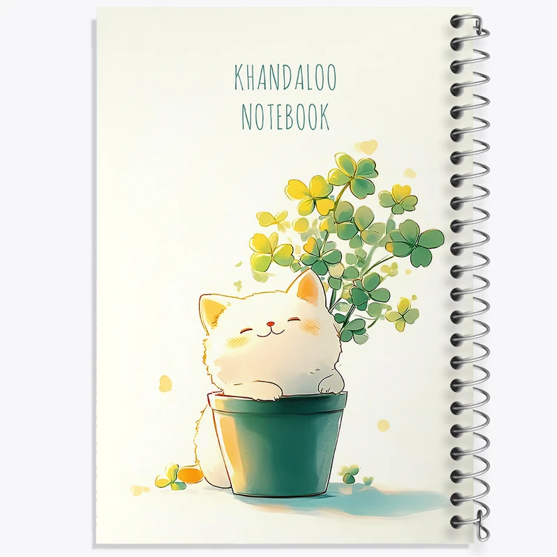 دفتر مشق 100 برگ خندالو طرح پیشی کیوت کد N9397