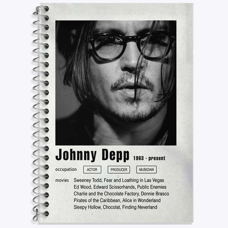 دفتر لغت 50 برگ خندالو طرح جانی دپ (Johnny Depp) کد F11206
