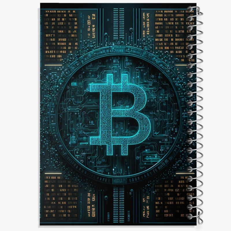 دفتر طراحی 50 برگ خندالو طرح بیت کوین (Bitcoin) کد F1640