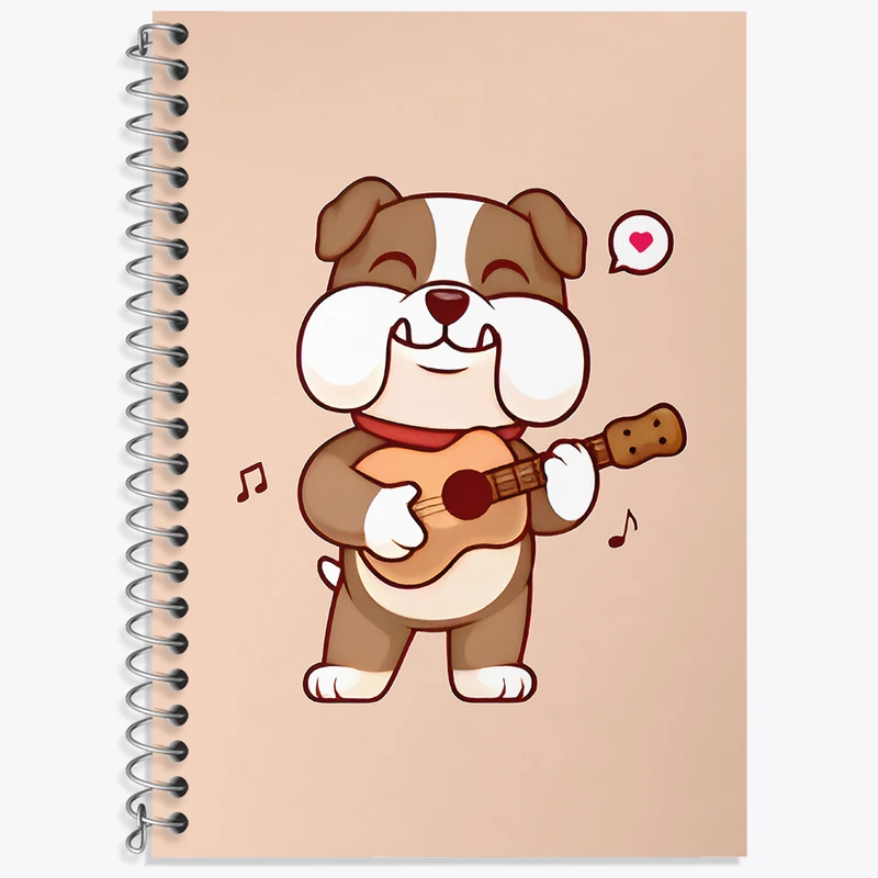 دفتر نت موسیقی 50 برگ خندالو طرح سگ نوازنده کد N6760
