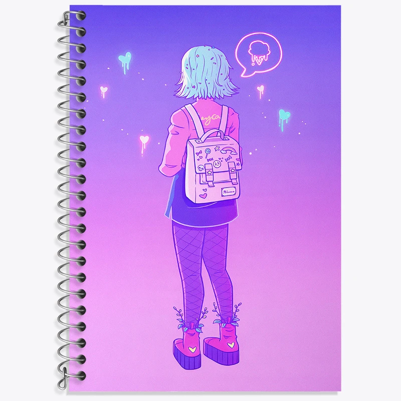 دفتر نت موسیقی 50 برگ خندالو طرح دخترانه فانتزی کد N8227