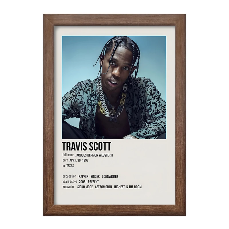 تابلو خندالو طرح تراویس اسکات (Travis Scott) کد F14201