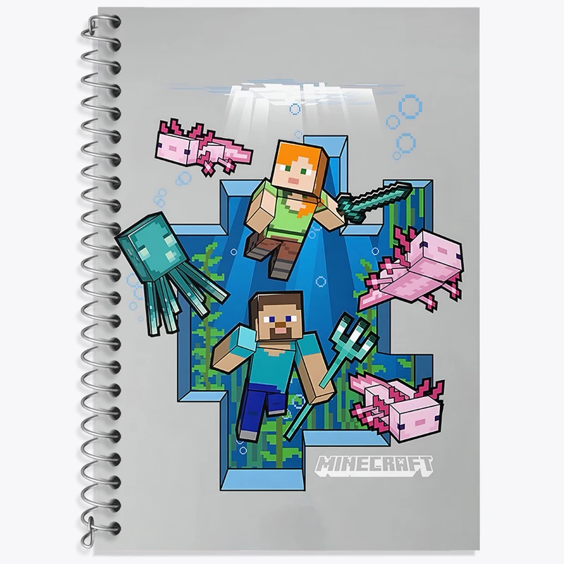 دفتر نت موسیقی 50 برگ خندالو طرح ماینکرافت (Minecraft) کد F3494