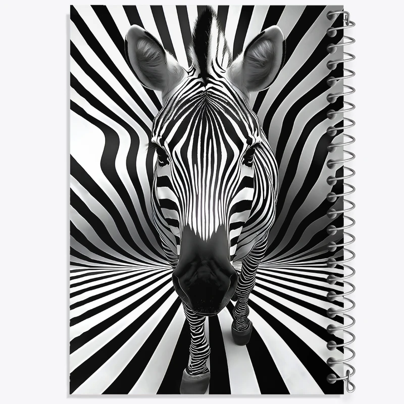 دفتر طراحی 50 برگ خندالو طرح گورخر کد F9938