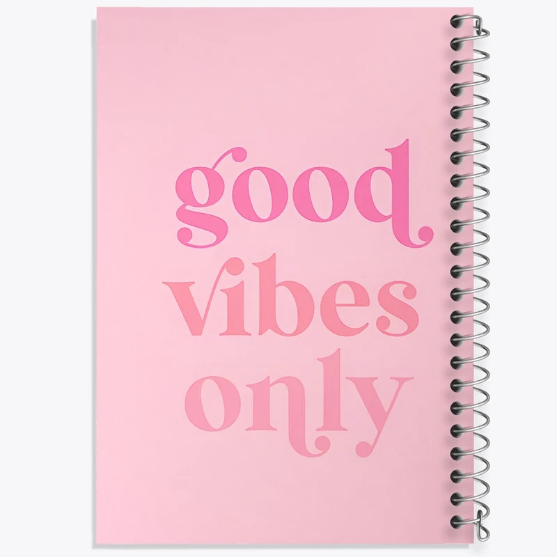 دفتر طراحی 50 برگ خندالو طرح Good Vibes Only کد F3849