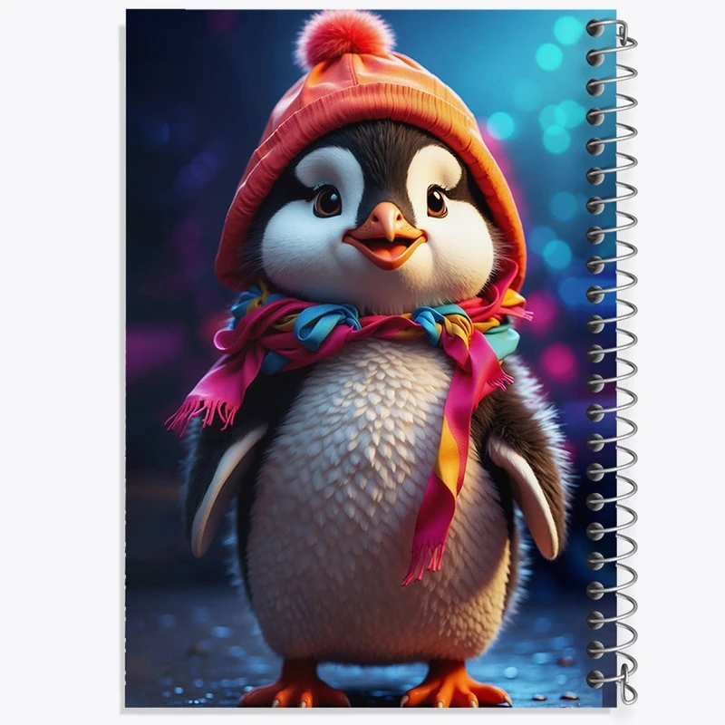 دفتر طراحی 50 برگ خندالو طرح پنگوئن کیوت کد F2752