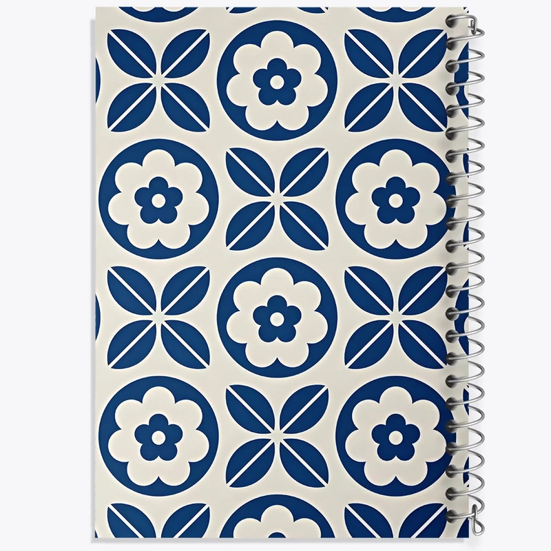 دفتر طراحی 50 برگ خندالو طرح پترن گل گلی کد N4582