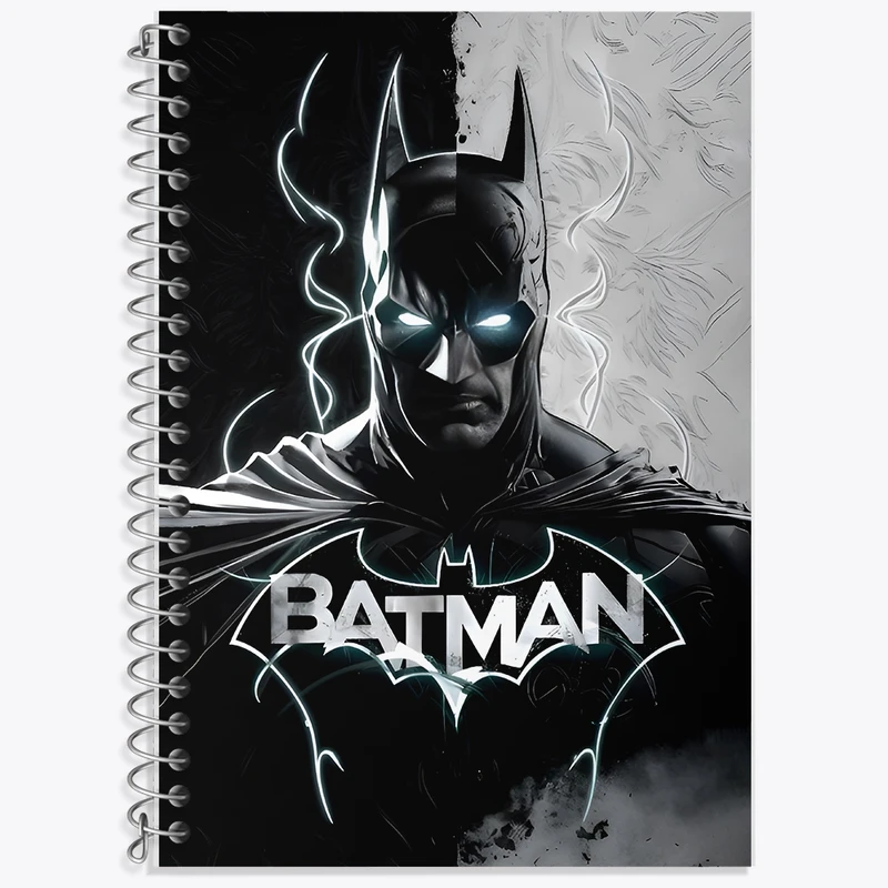 دفتر زبان 50 برگ خندالو مدل سه خط طرح بتمن (Batman) کد F12730