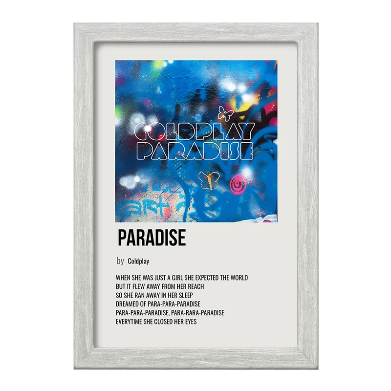 تابلو خندالو طرح آهنگ Paradise کلد پلی کد F13465