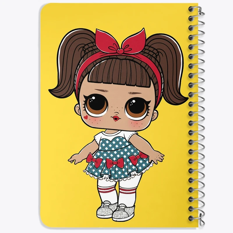 دفتر یادداشت 50 برگ خندالو طرح عروسک ال او ال LOL کد 27867