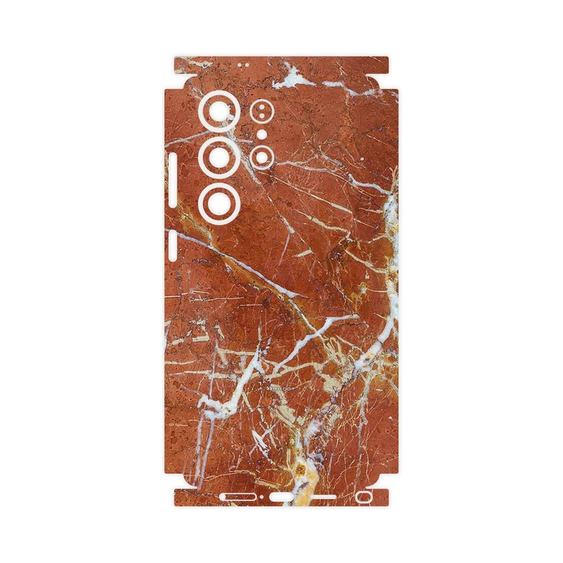 برچسب پوششی ماهوت مدل Red Marble-FullSkin مناسب برای گوشی موبایل سامسونگ Galaxy S25 Ultra