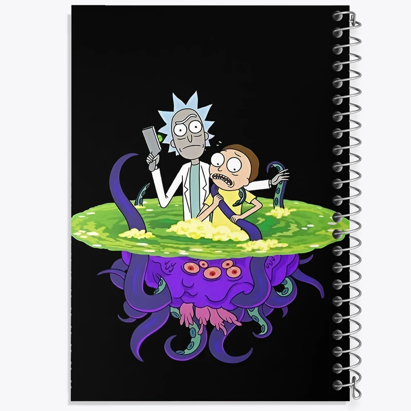 دفتر مشق 100 برگ خندالو طرح ریک و مورتی (Rick and Morty) کد F4015