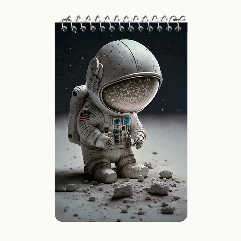 دفتر یادداشت 50 برگ خندالو طرح فضانورد کد F10809