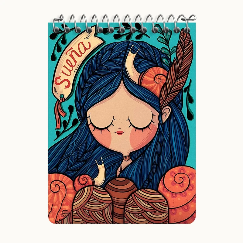 دفتر یادداشت 50 برگ خندالو طرح دخترانه کد N3298