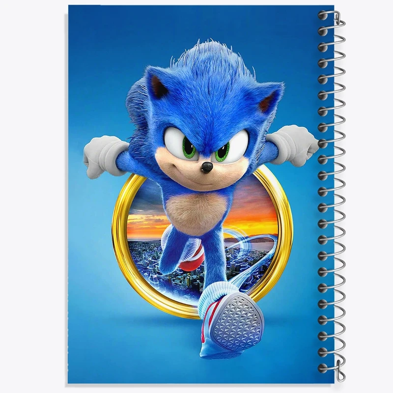 دفتر طراحی 50 برگ خندالو طرح سونیک   کد 1044