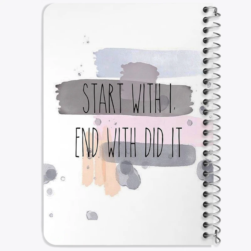 دفتر یادداشت 50 برگ خندالو طرح Start With I End With Did It کد F11503