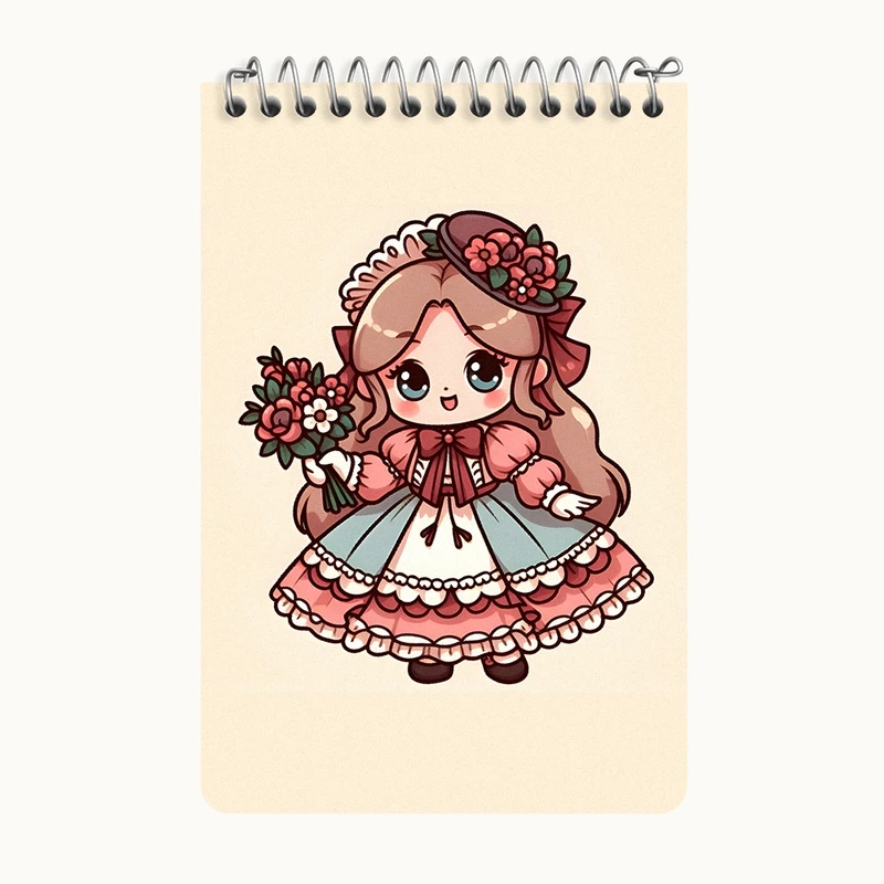 دفتر یادداشت 50 برگ خندالو طرح دخترانه کد F5408