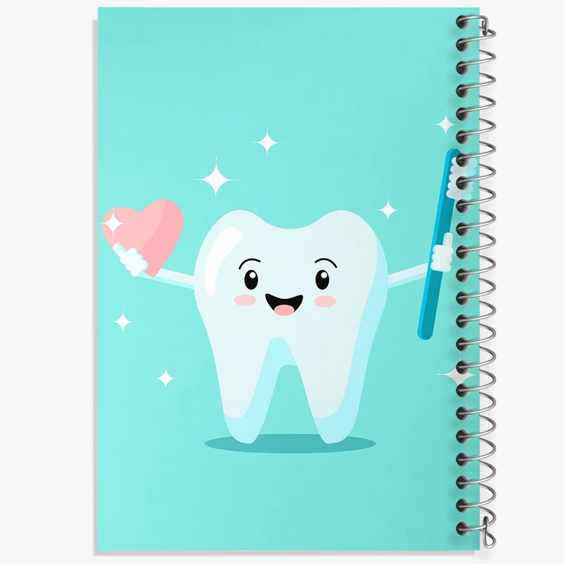 دفتر طراحی 50 برگ خندالو طرح دندان و دندان پزشکی کودکانه کد 36704