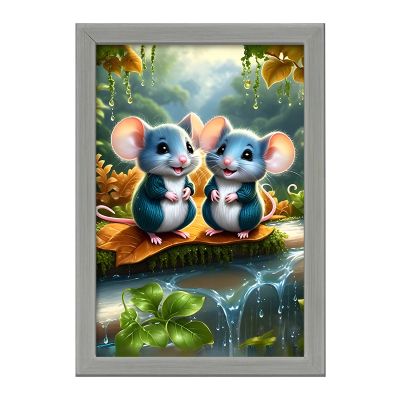تابلو خندالو طرح موش های بامزه کد F6760