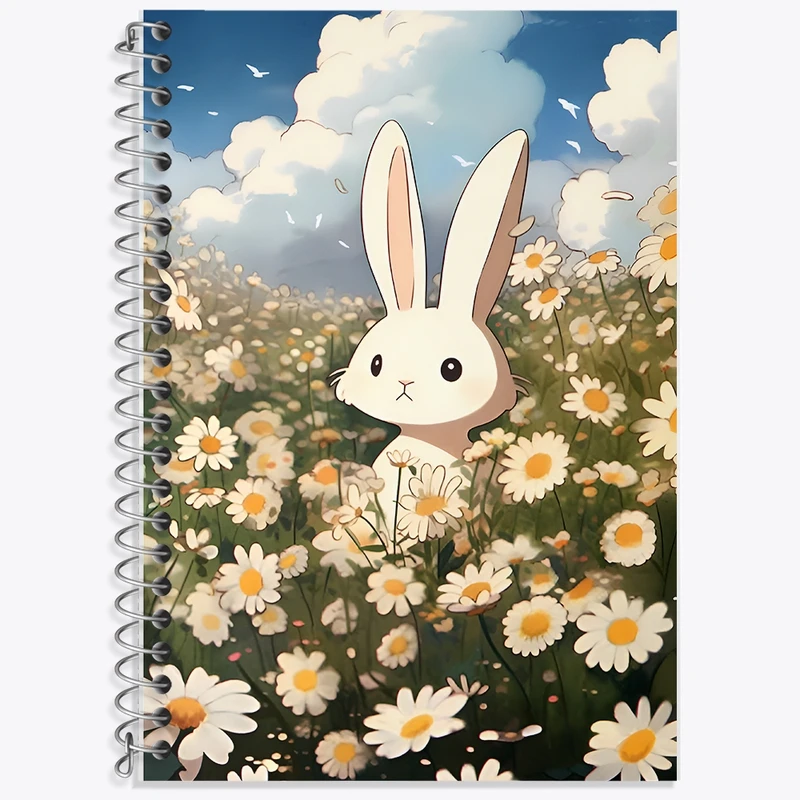 دفتر زبان 50 برگ خندالو مدل سه خط طرح خرگوش بامزه کد F11616