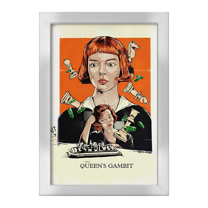 تابلو خندالو طرح گامبی وزیر (The Queen's Gambit) کد F13547