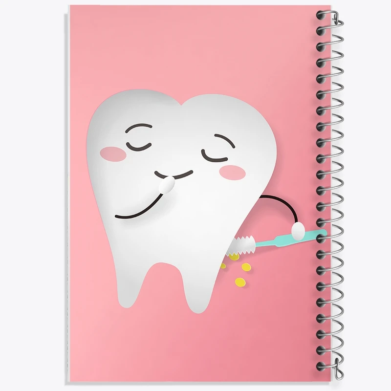 دفتر طراحی 50 برگ خندالو طرح دندان و دندان پزشکی کودکانه کد 36707