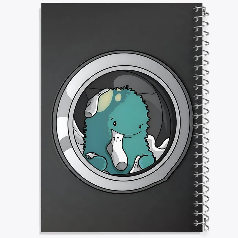 دفتر مشق 50 برگ خندالو طرح هیولا در ماشین لباسشویی کد F10545