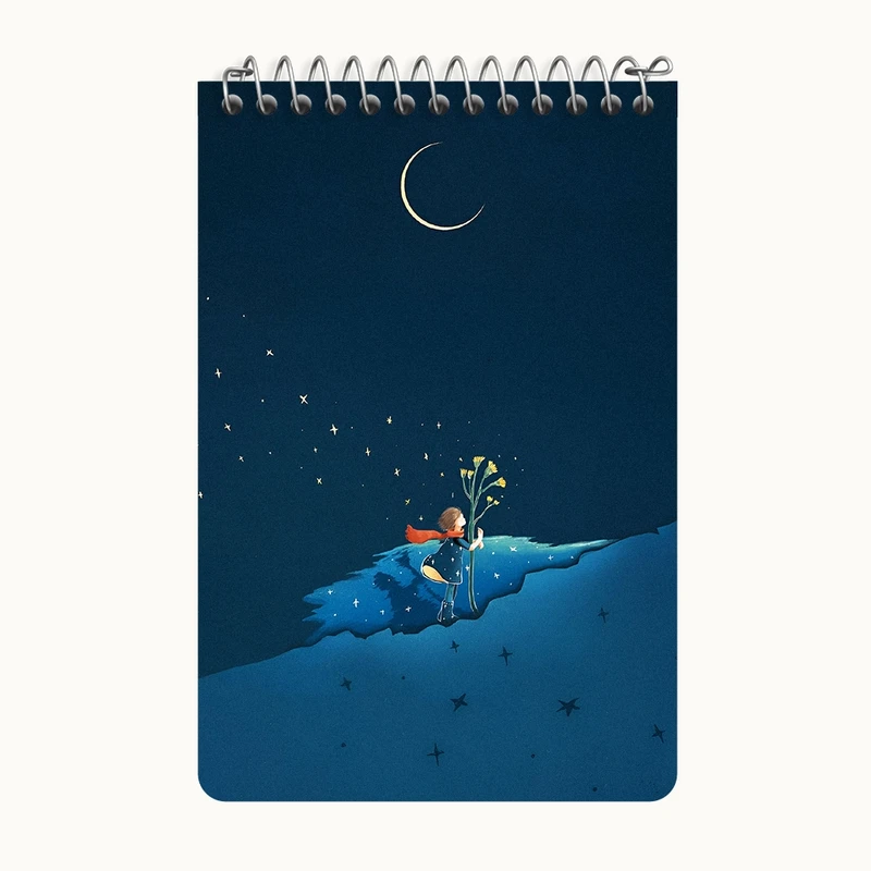 دفتر یادداشت 50 برگ خندالو طرح پسر و گل کد F6428