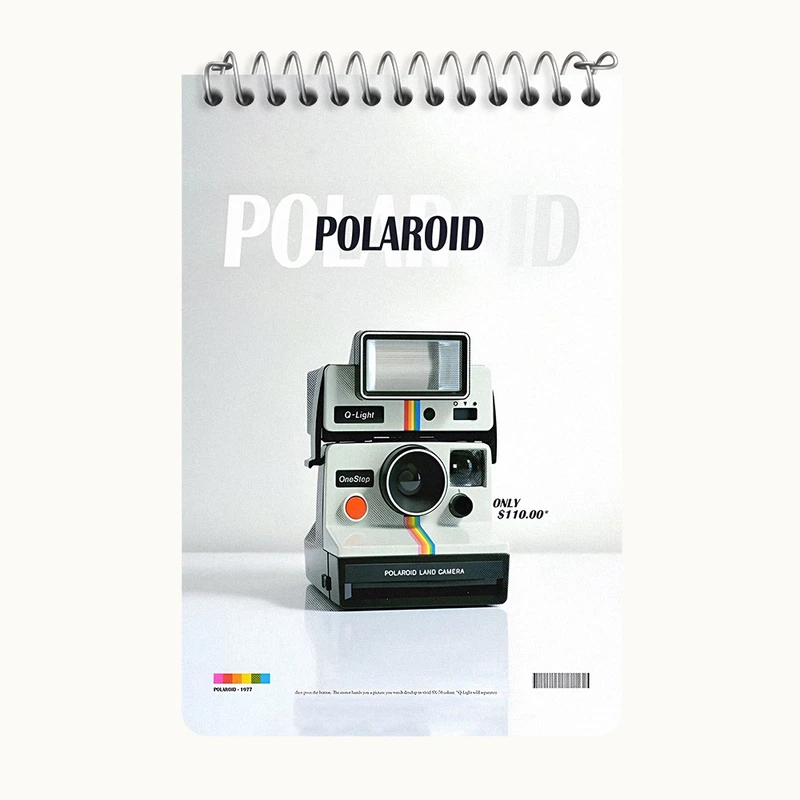 دفتر یادداشت 50 برگ خندالو طرح دوربین عکاسی پولاروید (Plaroid) کد F14137