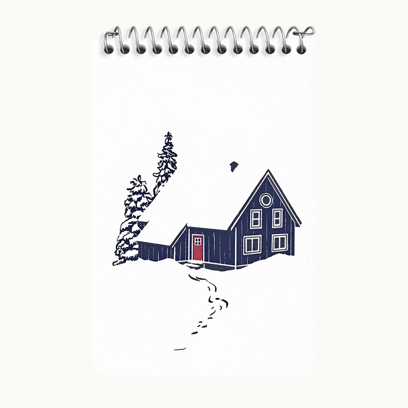 دفتر یادداشت 50 برگ خندالو طرح کلبه ی برفی کد F8250