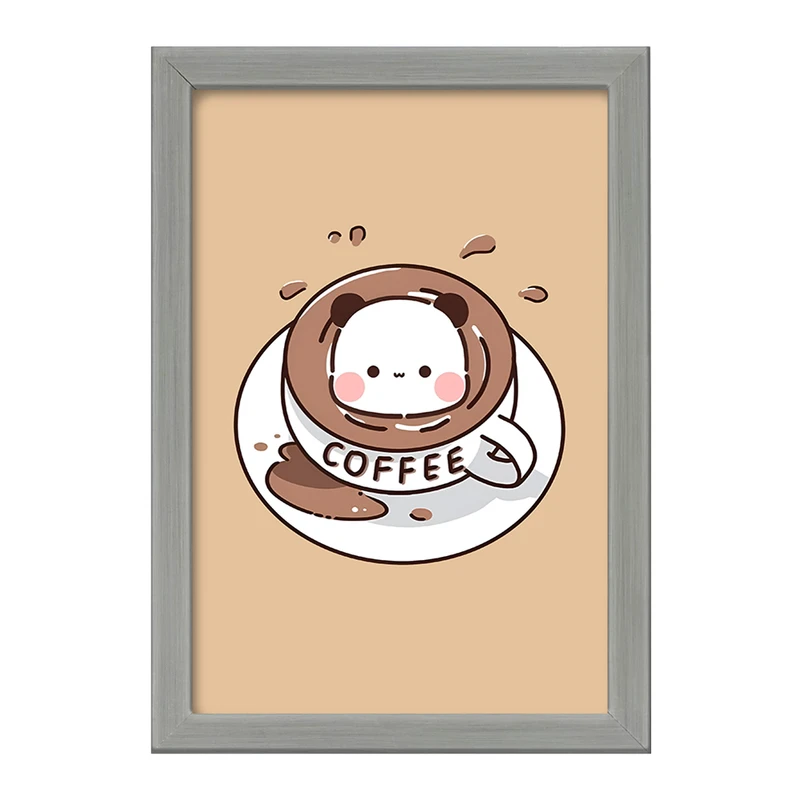 تابلو خندالو طرح پاندا و قهوه کد F5406