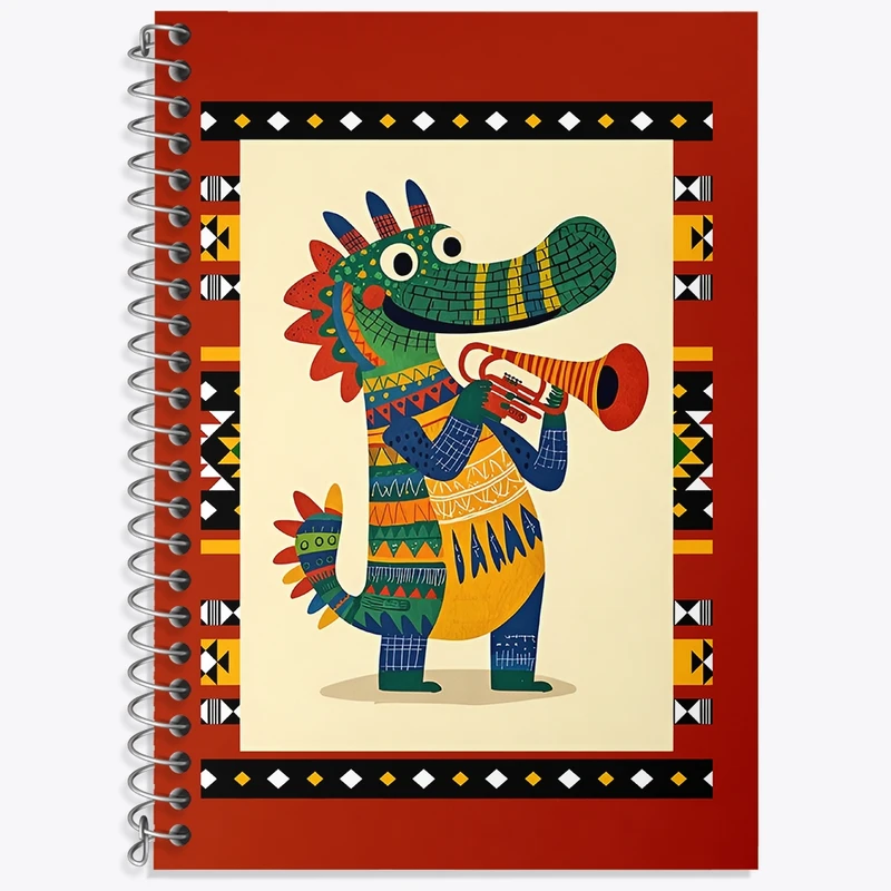 دفتر لغت 50 برگ خندالو طرح تمساح آفریقایی کد N7188