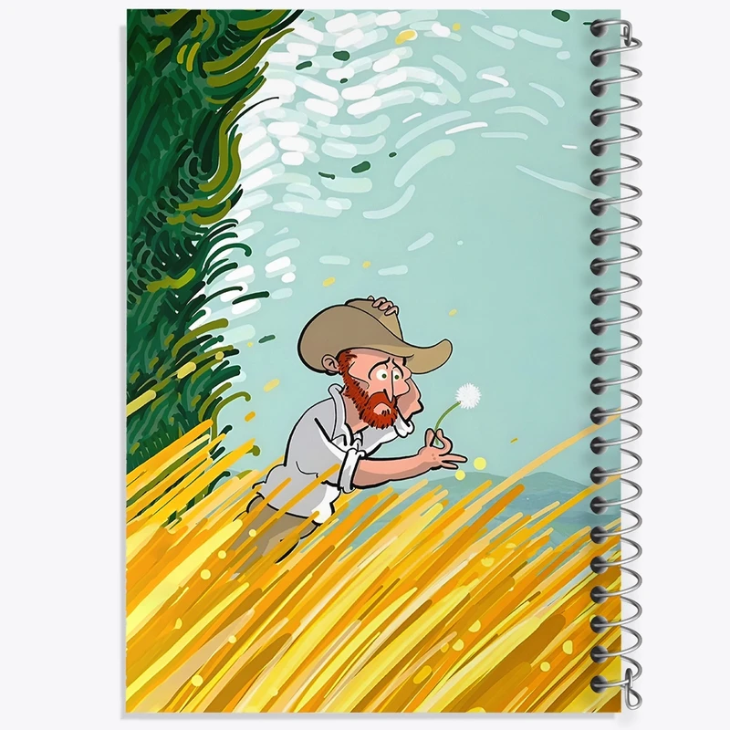 دفتر ژورنال نویسی 50 برگ خندالو مدل نقطه ای طرح ونسان ونگوگ کد F8803