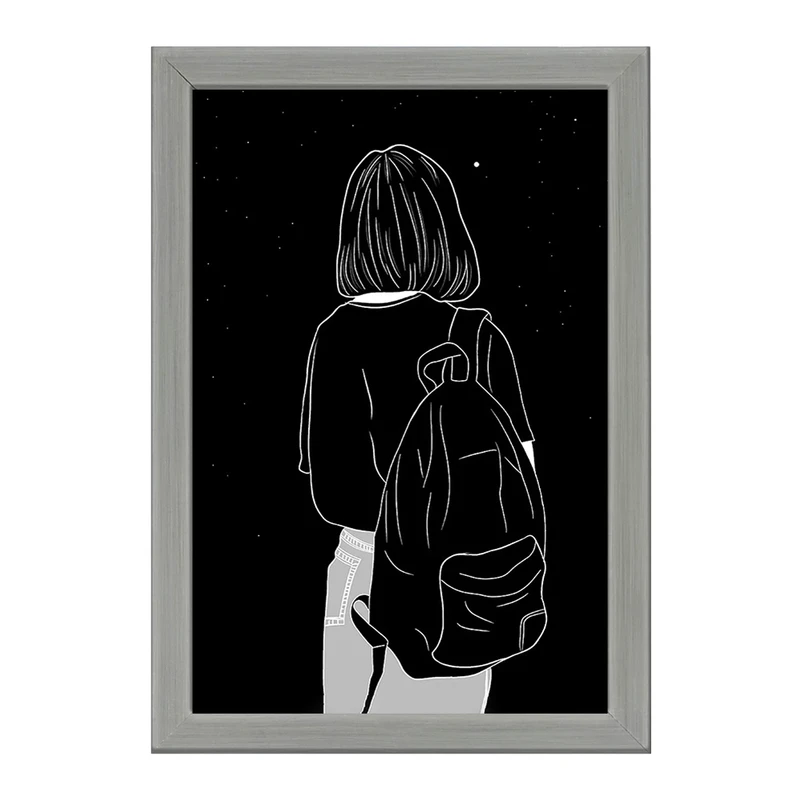 تابلو خندالو طرح مینیمال دخترانه کد F2909