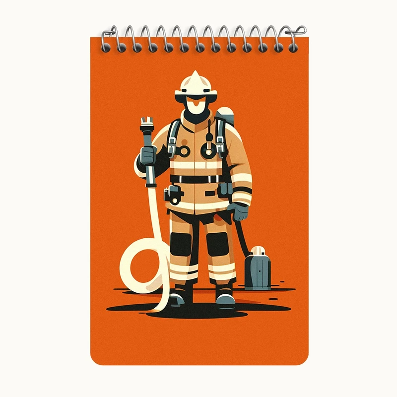 دفتر یادداشت 50 برگ خندالو طرح آتش نشان کد F8003