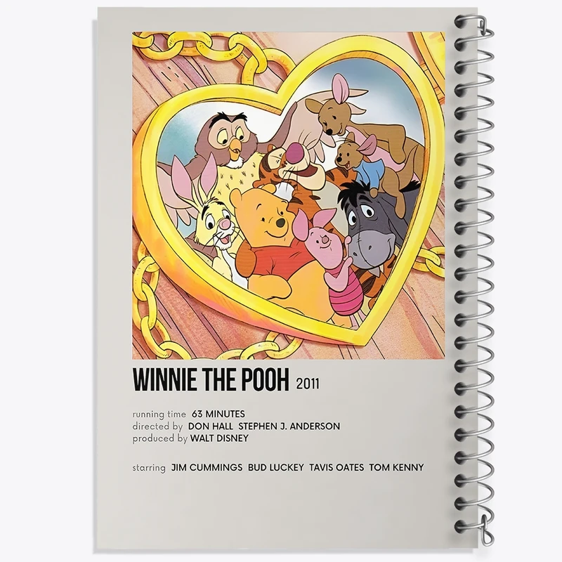 دفتر ژورنال نویسی 50 برگ خندالو مدل نقطه ای طرح وینی پو (Pooh) کد F13125
