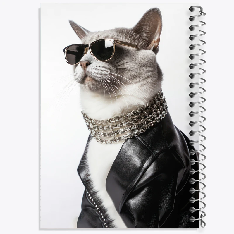 دفتر مشق 100 برگ خندالو طرح گربه بامزه کد F3112