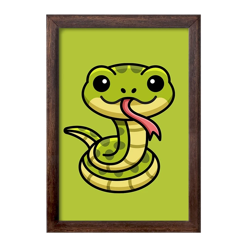 تابلو خندالو طرح حیوانات بامزه مار کد 28190