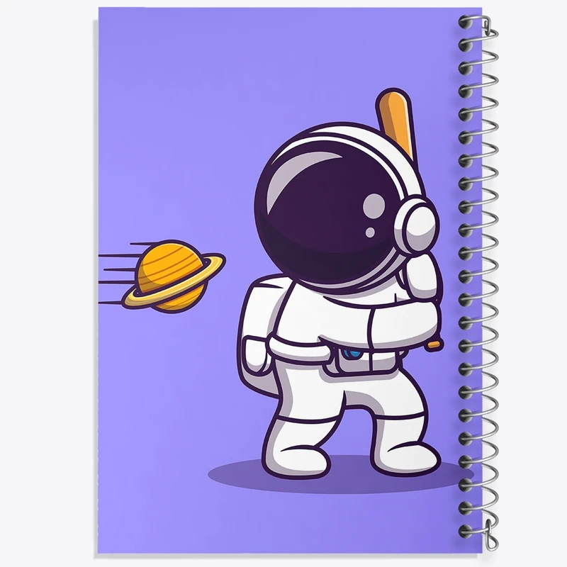 دفتر طراحی 50 برگ خندالو طرح فضانورد کد 25059