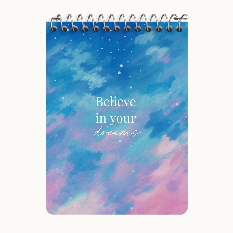 دفتر یادداشت 50 برگ خندالو طرح Believe In Your Dreams کد N2327