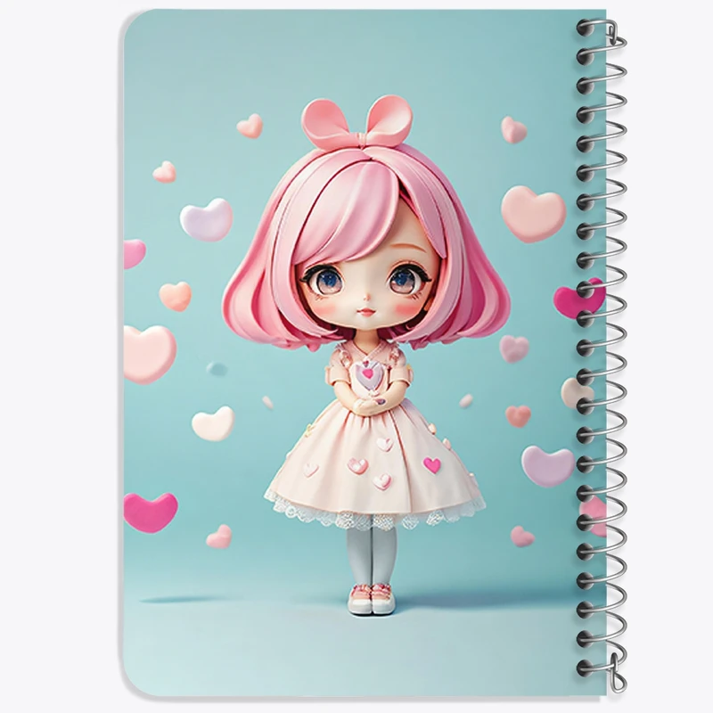 دفتر یادداشت 50 برگ خندالو طرح دخترانه (Girlish) کد 36874
