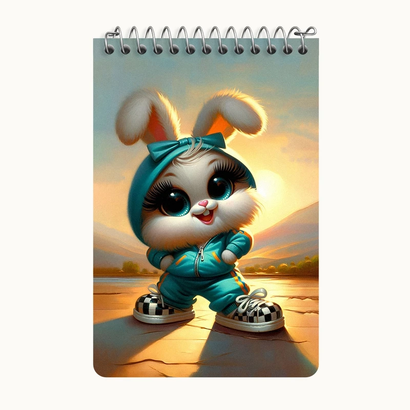 دفتر یادداشت 50 برگ خندالو طرح خرگوش بامزه کد F5509