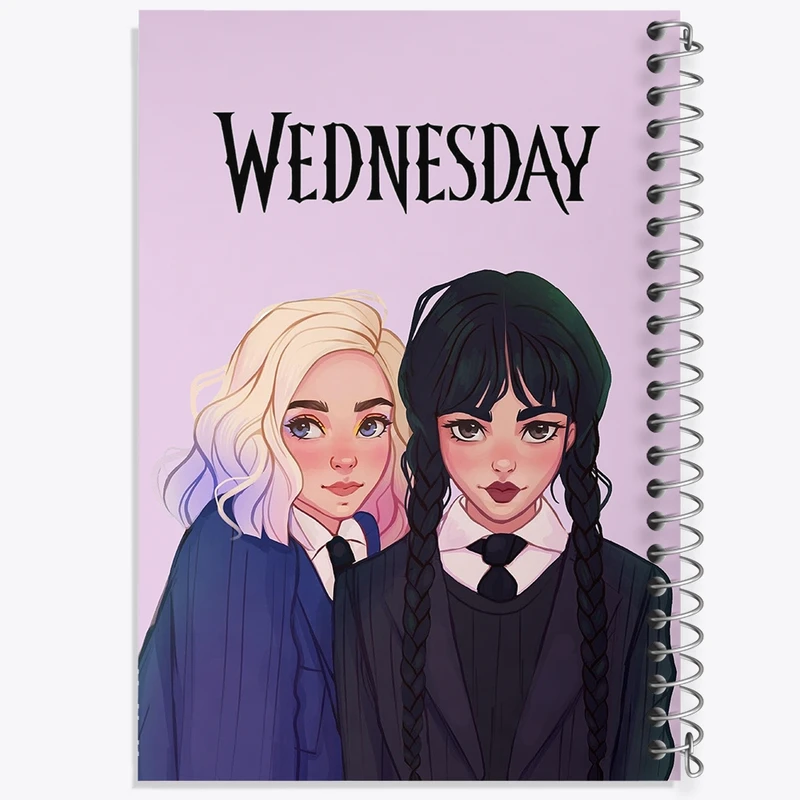 دفتر طراحی 50 برگ خندالو طرح سریال ونزدی Wednesday کد 25207