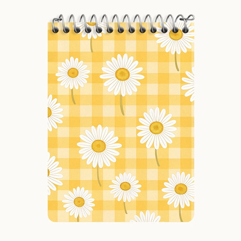 دفتر یادداشت 50 برگ خندالو طرح پترن گل بابونه کد N9147