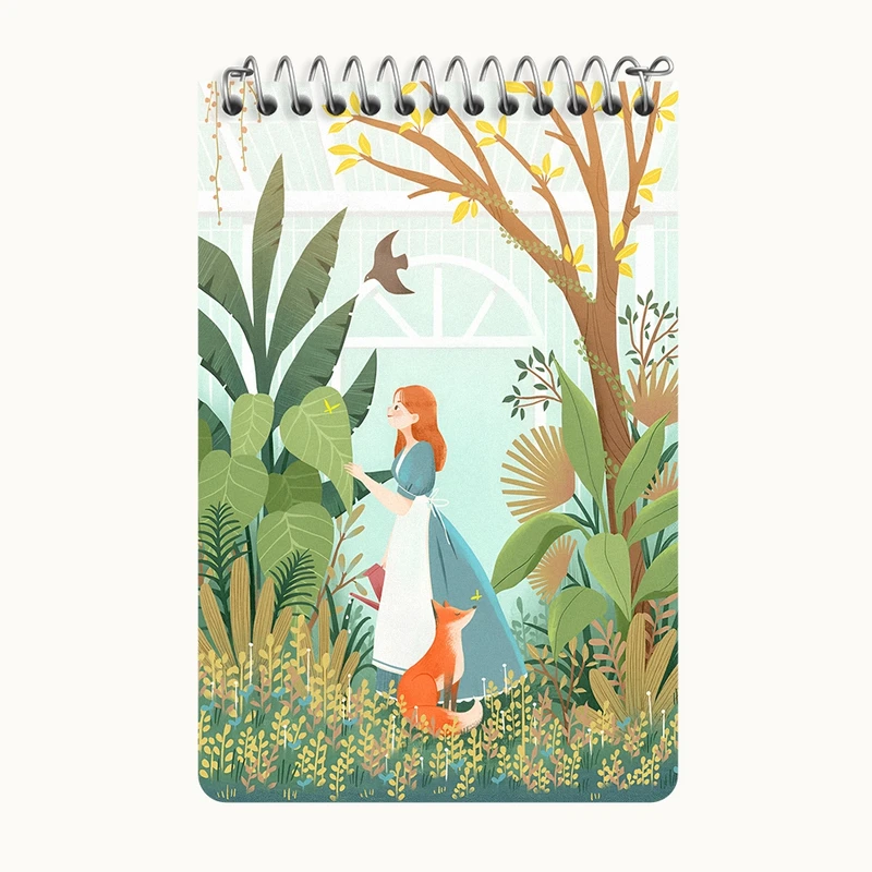 دفتر یادداشت 50 برگ خندالو طرح دختر و روباه کد F11096